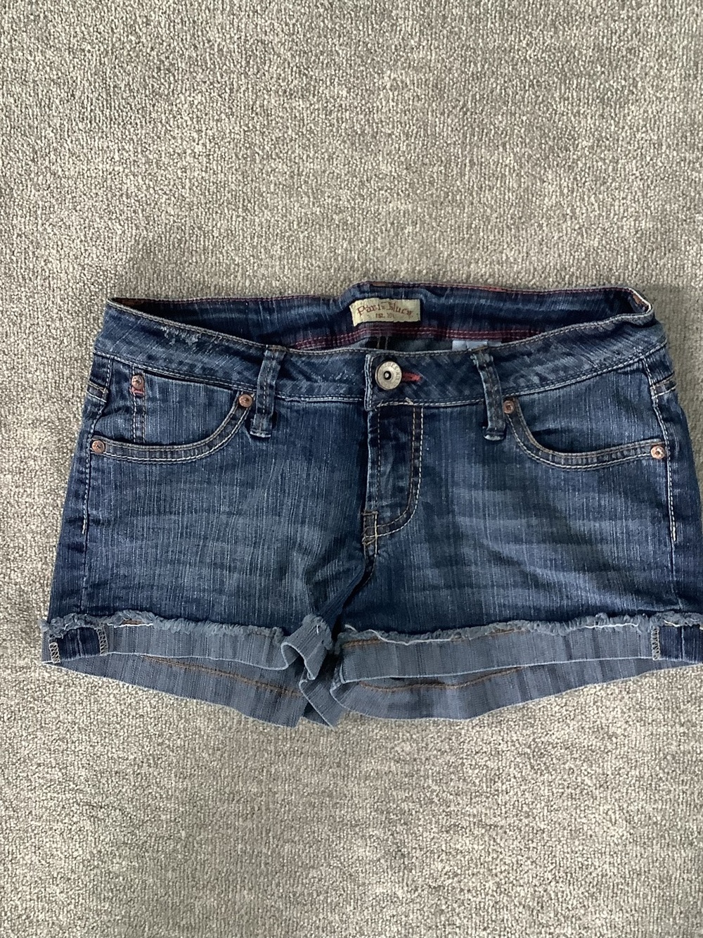 Paris Blues Y2K Distressed Cuffed Micro Shorts Sz. 5 Jr.